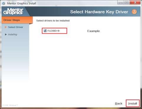 Manage Licensing 의 Install Hardware Key Drivers