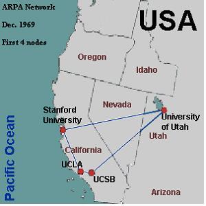 ARPANET in Operation(1968) 1969 년에미국방성의알파프로젝트 (ARPA project, Advanced Research Project Agency) 에의해알파넷 (ARPANET) 이라는이름으로탄생 ARPA awarded the ARPANET contract to BBN(Bolt, Beranek & Newman).