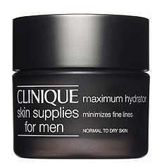 또한, Clinique의 For Men Maximum Hydrator' 를소개했는데, 이제품은유분기가없는보습크림으로피부에수분공급및수분보유력을강화시키는장점이있다. 또한, 피부탄력을강화시켜얼굴의미세주름을완화시키는특징도있다.