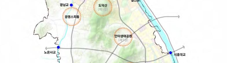 여가관광거점, 역사문화거점으로설정 경관거점구상 상징거점