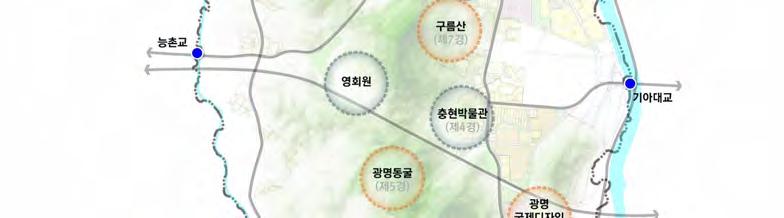 공공시설 : 광명시청및광명시민회관 도덕산, 구름산,