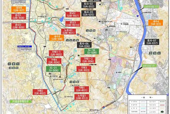85m) 농경지의손실및침수방지 하수관거로토사유칩차단으로원활한배수 토사재해위험지구 토사-03 UA-E03 토사-04 UA-E04 토사-05 UA-E05 토사-06 UA-E06 토사-07 UA-E07 침사지설치 (W=35.0m X L=20.0m, H=2.