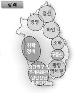 기시가화된지역의철산주공2,3단지, 하안주공1,2단지주택재건축완료 서측의 광명 시흥공공주택지구 ( 구보금자리 ) 지정으로대규모의개발제한구역해제 (2010.05) 되었으나, 지구해제 (2015.