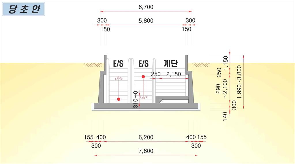 8m) 잔여보도폭 2.