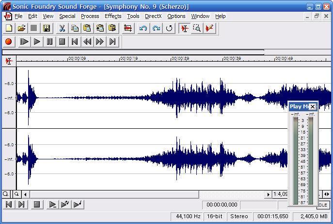 Section 2: 멀티미디어편집소프트웨어 사운드편집 사운드포지 (Sound Forge) 는사운드편집프로그램으로다양한오디오파일을지원
