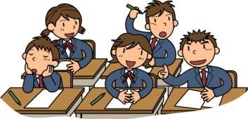 2 어떤중학생의하루 : 등교 일본의학교에서는, 모두가시간을지키며생활하고있습니다. 학교에서설명을듣고, 시간을적어주세요. 중학교지정교복을입고시간에늦지않게등교합시다.