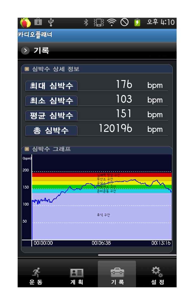 - 이동거리상세내용을보려면이동거리의 [ 상세 ] 버튼을누릅니다.