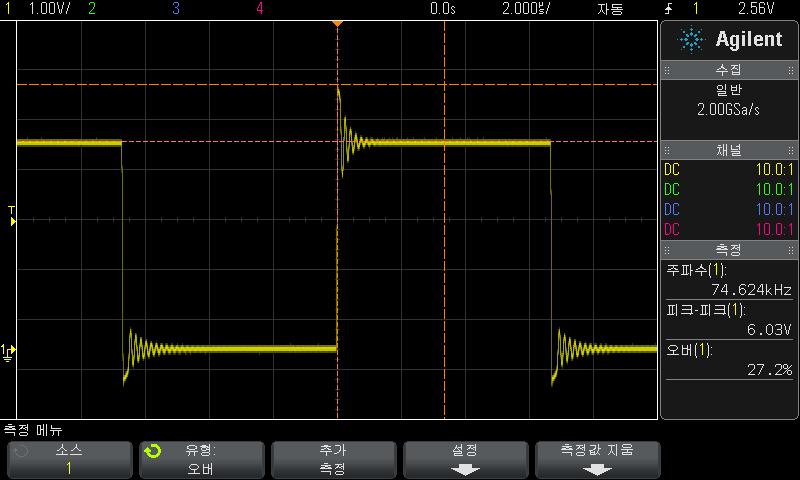 측정 14 Rising edge overshοot = local Maximum D Top Amplitude 100 Falling edge overshοot =