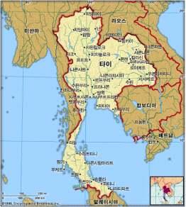 3. 태국농업개요가. 태국의위치및기후 태국은동남아시아의중심부에위치.