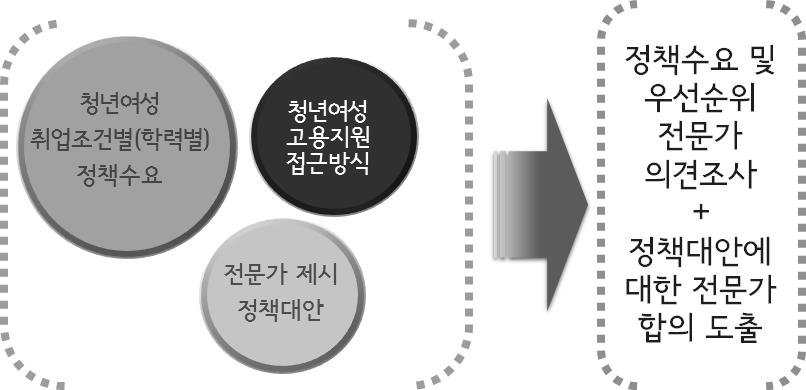 정하고섭외하였다. 이후전문가각자의경험지식기반을산정하고해당주제에대해연구자가선행연구와관련정책자료검토를통해구상한서비스체계 ( 안 ) 에대한의견수렴을설문조사방식으로진행하였다. 전문가의견간합의를도출하기위해활동주제영역및활동분야, 즉공공과비영리분야청년및여성정책관련전문가로조사집단을구성하여면접을수행하였다.