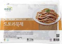 200g, 오이 100g, 설탕 3g, 참기름 3g, 김가루, 통깨 (10~12 인기준 ) 1. 묵은끓는물에살짝데쳐찬물에식혀받혀둔다. 2.