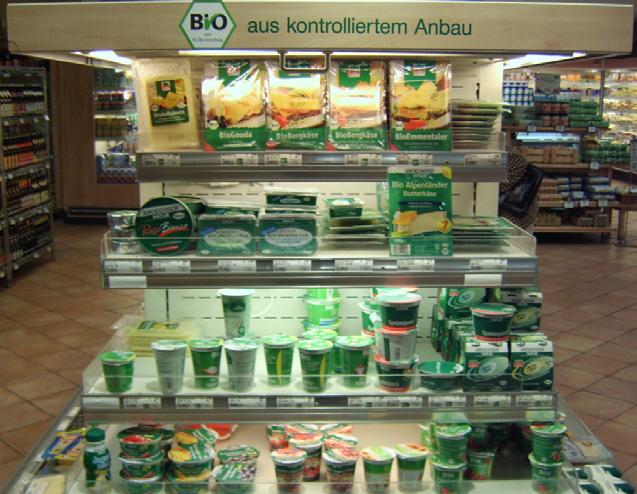[ 그림 27] 독일백화점 KAUFHOF 의유기농독립코너 ( 위, 아래 ) 보조프로그램으로제시된많은세미나가유기농에대한것이었고,