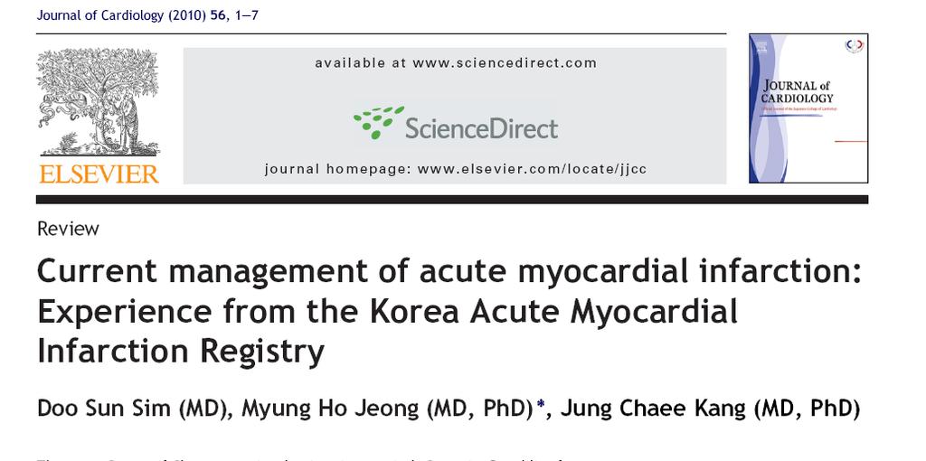 2010 년일본심장학회지 Review Article 게재