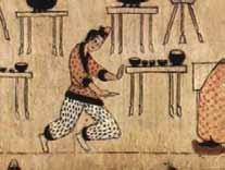 한편, 몽골등유목민들은양고기등육류를주식으로해조리및식사용도구로조그마한손칼을사용하였다.