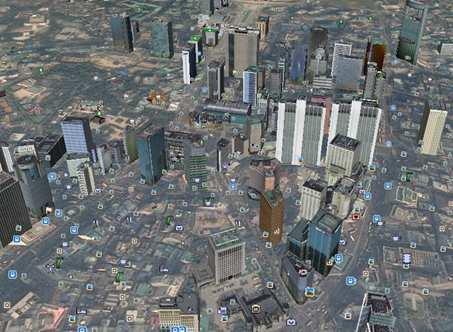 주요도시에대해서 3D 모델가시화하는 Google Earth서비스 Google Earth 는로마, 뉴욕과같은서구권주요도시에서는포괄적인실측데이터기반 3D 복원