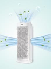 에너지소비효율 AX50J7100WTD 54 Pre-filter/HEPA 필터 / 탈취필터 PM10 / Gas 센서 Hidden LED 27 Airy White / Air Born 15 360 x 1,054 x 284 1 등급 먼지 / 탈취 LED