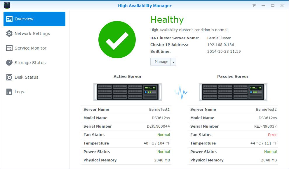 High-Availability 솔루션배치 High Availability 관리자에서는두서버를 "high-availability 클러스터 " 안에구성합니다. 이때하나의서버는활성서버역할을하고나머지서버는대기서버로작동합니다. 서버가고장나면대기서버가모든서비스를수행하여서버다운타임을최소화합니다.