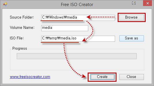 [ 그림추가 -48] Free ISO Creator 에서 ISO 파일생성 1-3. 생성될파일의양에따라서시간이달리걸릴것이다. 생성이완료되면 [Finish] 메시지창이나온다. < 확인 > 을클릭해서 닫는다.