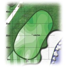 220m 달하는거리, Hole 을따라놓여진대형 Water Hazard.