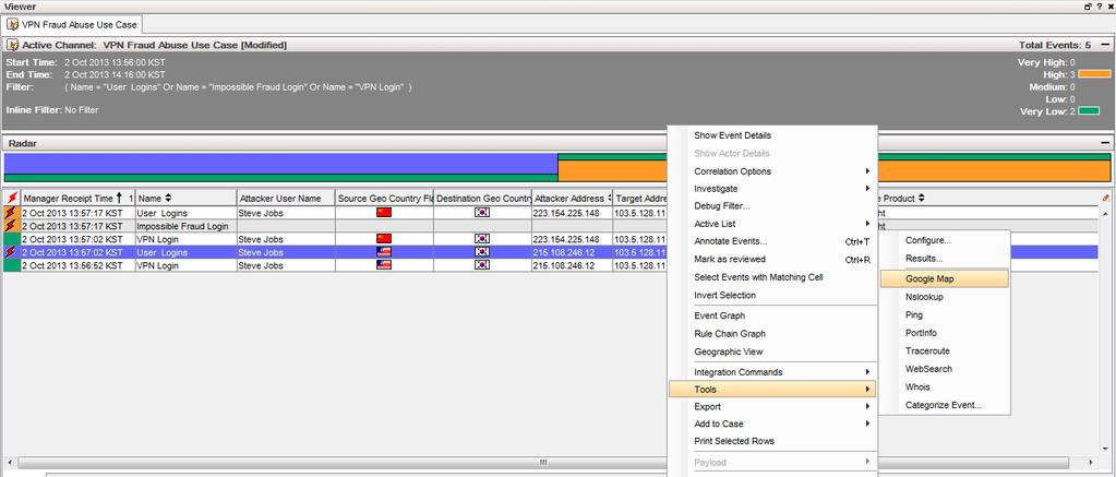 ArcSight 와타시스템과의연동을통한보안성극대화 유연한