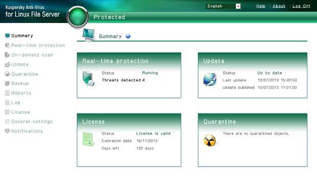 For Linux File Server 인터페이스 다양한리눅스 OS 지원, 실시간감시가능한리눅스서버용제품
