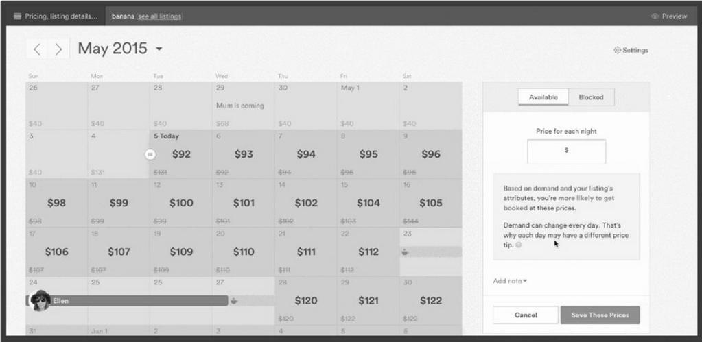 3. 인공지능플랫폼오픈소스화현황 - 에어로솔브를이용하여 Pricing Tips 라는기능이개발이되었는데, 이는여행객의예약트랜드를날짜별로분석하여집주인에게알맞은가격을추천하는기능임 -