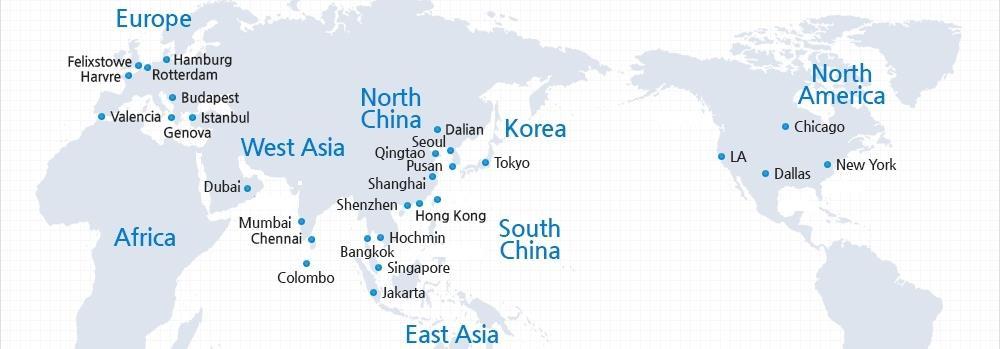 글로벌네트워크 다양한글로벌물류채널을연결하는 Worldwide 물류네트워크를통해일관된물류서비스제공 20 개국가 / 39 개주요도시내자체법인운영 글로벌 100 여개파트너네트워크 상하이 천진 청도 대련 닝보 남경 China China 상하이 천진 청도 대련 닝보 남경 선전 홍콩 샤먼 선전 홍콩 샤먼 Own Network Europe 네델란드 : 로테르담,