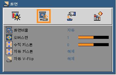 사용자컨트롤 화면 화면비율 이기능을사용하여원하는화면비율을선택합니다. 4:3: 이포맷은 4 x 3 입력소스용입니다. 16:9: 이포맷은와이드스크린 TV를위한향상된 HDTV 및 DVD와같은 16 x 9 입력소스를위한것입니다. 채우기 : 전체화면용 자동 : 적당한디스플레이포맷을자동으로선택합니다.