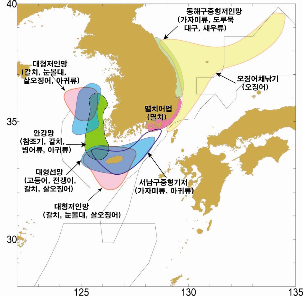 난류를따라서해로유입된어군을대상으로서해중남부해역에서도조업이이루어질것으로전망됨. 전체적인어황은평년대비부진할것으로전망 남해동부연안해역에서는권현망어업에의해봄철에산란하여성장하는어린개체를대상으로조업이활발하게이루어질것으로전망되며, 동해연안해역에서는북상회유하는대형멸치를대상으로조업이이루어질것으로전망됨.