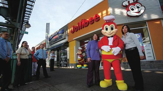 3 졸리비 (Jollibee) 홈페이지 : http:www.jollibee.com.ph/ 세계적인유명패스트푸드브랜드를제치고자국민들에게압도적인사랑을받고있는필리핀 토종패스트푸드체인입니다. 필리핀전역에 750 개이상의점포를운영중이며미국, 베트남, 홍콩및중동지역에도진출하면서성공가도를이어가고있습니다.