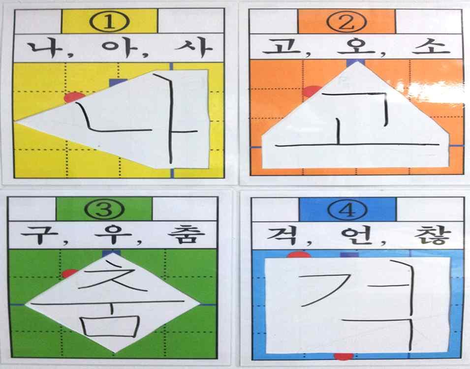 글자모양지도및바른글씨쓰기를쉽게지도할수있도록함 문제해결 하기 각글자의구성원리와함께따라쓰기기능을제공한다.