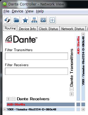 장애시안전모드 펌웨어업데이트동안 Dante 기기를끄면데이터손상 때문에 HY144-D-SRC 에통합된 Dante 모듈을사용할 수없게될수있습니다. 장애시안전모드에있는 Dante 모듈은 Dante Controller(3.1.x 이상버전 ) 의네트워크그리드 보기에서해당기기이름이빨간색으로표시됩니다.