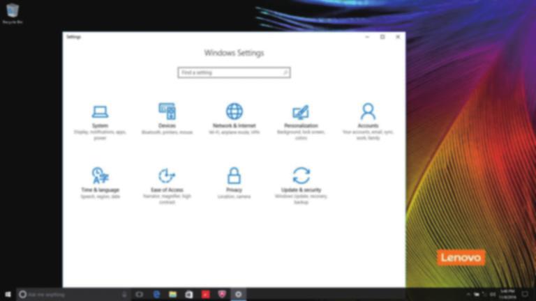 2 장. Windows 10 사용시작 설정 환경설정으로기본적인작업을수행할수있습니다. 우측상단구석부분에있는설정찾기상자를통해서더많은설정을검색할수도있습니다. 환경설정을불러오려면다음과같이하십시오. 시작메뉴를열고, 설정을선택해주십시오.