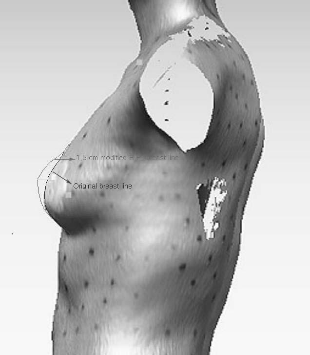 3 차원테크놀러지를이용한여성용수영복의가슴부위외관및패턴기능성향상에관한연구 5 [Figure.