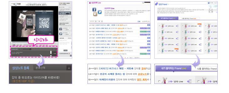 휴넷상상마루의특징 지식더하기 + 학습과더불어축적되는다양한지식및아이디어