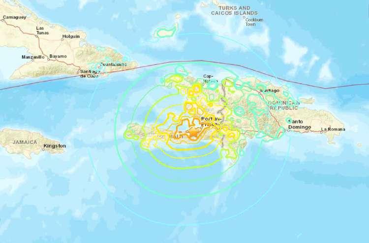 그림 2-11 아이티지진진앙지 * 자료 : 미국지질조사국 (USGS) 웹페이지 (http://earthquake.usgs.