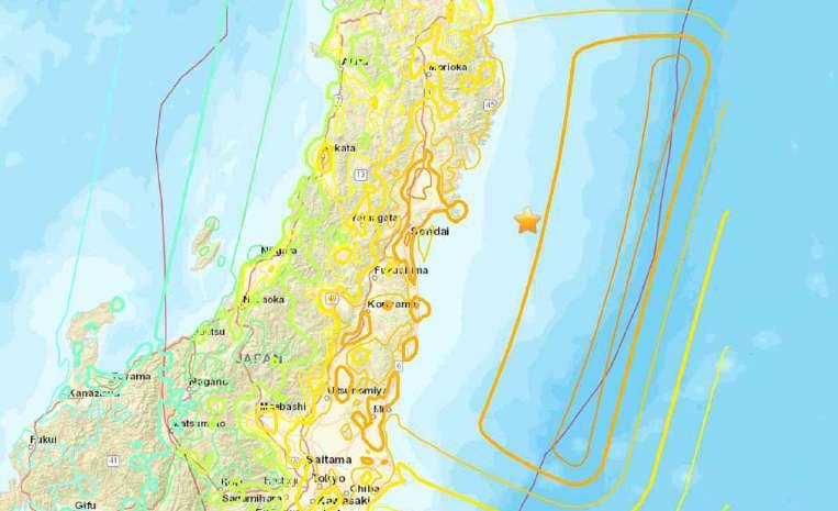 1.3.5 일본동일본대지진 (1) 개요 1) 일시 2011 년 3 월 11 일 14 시 46 분 ( 현지시각기준 ) 2) 규모 규모 : 리히터규모 9.0 3) 진앙지 오사카반도동남동쪽 130km, 깊이 24m 그림 2-13 동일본대지진진앙지 * 자료 : 미국지질조사국 (USGS) 웹페이지 (http://earthquake.usgs.