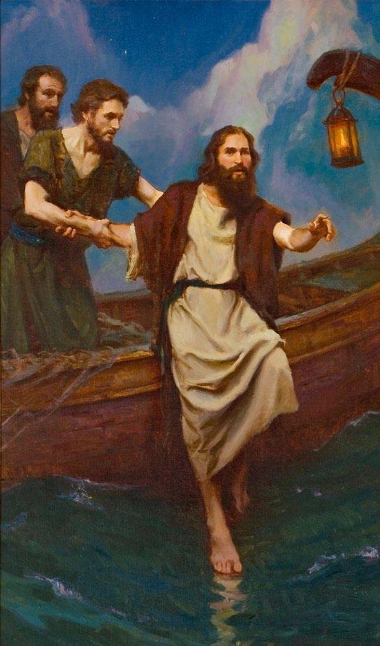 신앙의발걸음, 마이클티맘 제자들이 [ 예수께서 ] 바다위로 걸어오심을보고놀라 무서워하여 예수께서즉시 이르시되안심하라나니 두려워하지말라 베드로가대답하여 이르되주여만일