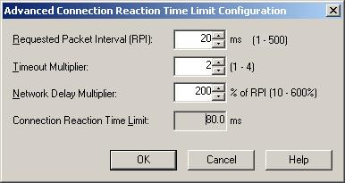 연결반응시간제한이허용가능하면 OK ( 확인 ) 를클릭하고, 요구사항이더복잡하면 Advanced ( 고급 ) 를클릭해 Advanced Connection Reaction Time Limit ( 고급연결반응시간제한 ) 파라미터를설정합니다.