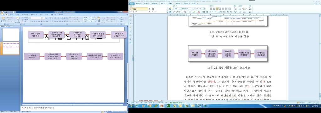 제품을생산하는현황등은보유하고있지않는것으로조사되었다. 이에, EPS재활용업체인경남, 경북지역의재활용업체를대상으로방문조사를진행하였다.