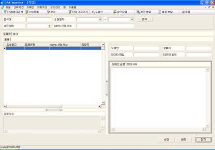 단어사전관리를위한기능및테이블별액세스, SQL