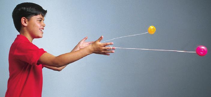 요요 (yo-yo) 의기교 요요에작용하는두힘 - 중력 : 아래로작용하는요요의무게 - 장력 :