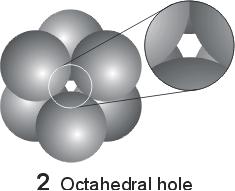 (octahedral hole) 배위수 =6
