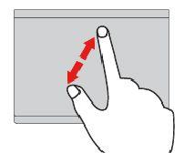 두손가락으로확대 확대하려면두손가락을트랙패드위에올려놓은다음두손가락사이를넓게벌립니다.