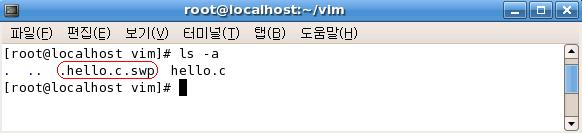 54 네트워크프로그래밍및실습 2. 파일열기, 저장, 종료 # vi hello.c 리눅스셸프롬프트상에서위명령을내리면 vim 이실행된다. '$' 는셸프롬프트를의미한다. 실행시 이미 hello.c 파일이존재한다면 hello.c 파일이열리게되고 hello.c 파일이존재하지않으면새로파 일을생성하게된다. 만약 hello.