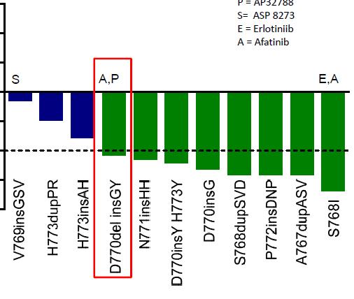 V769insGSV H773dupPR H773insGY D770del insgy N771insHH D770insY H773Y D770insG S768dupSVD P772insDNP A767dupASV S768I Masimum Response from