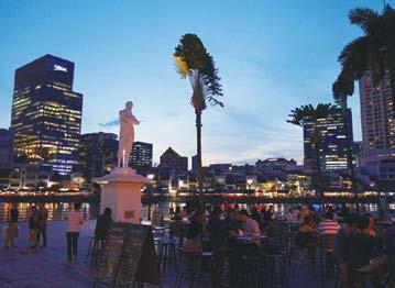 싱가포르를대표하는랜드마크로자리잡은엔터테인먼트단지로싱가포르의관광판도를완전히바꾸어버렸다. 3개의건물이떠받들고있는 200미터상공의수영장은호텔투숙객만이이용할수있지만샌즈스카이파크는일반인들도접근가능하다.