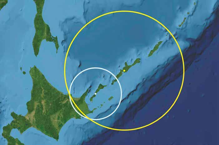 기이반도앞바다까지폭격기진출 (07 년 8 월 ) 자주오키나와 미야코지마사이를통과해태평양진출 도쿄 아마미오시마오키나와 항모함재전투기 ( 추정 )