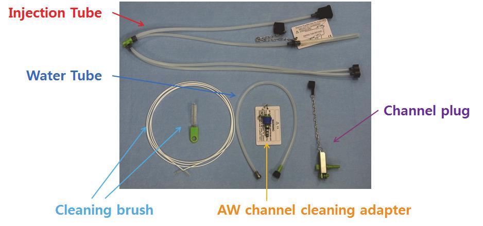 AW channel cleaning adapter는송기 송수밸브보다파워가강해노즐에낀미세한찌꺼기까지제거하는데효과적이다.
