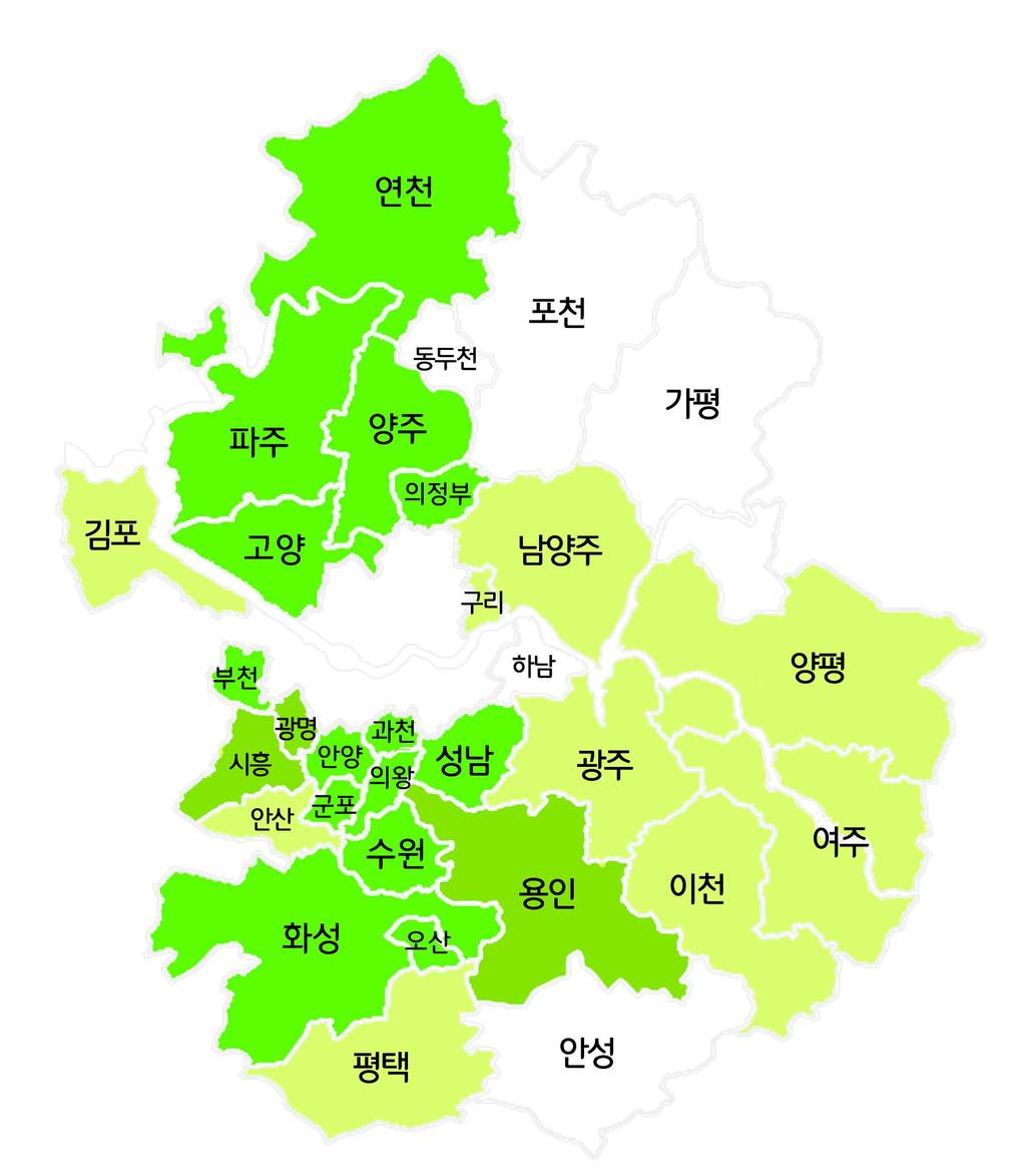 [ 참고자료 6 ] 경기녹색당지역조직현황 (2016 년기준 ) Ÿ Ÿ Ÿ 운영위원회구성지역 : 고양, 과천, 군포, 부천, 성남, 수원, 안양, 의왕, 의정부